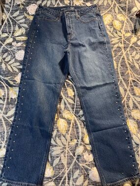 Sz 10 Petite Stud-Trim Women's Jeans